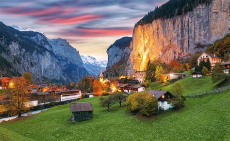 306 Lauterbrunnen Sunset Stock Photos Free And Royalty Free Stock