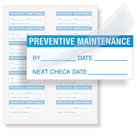 Preventative Maintenance Calibration Labels Blue On White Sku Qc 197