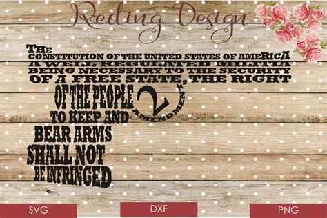 2nd Amendment Gun SVG DXF PNG Digital Cut Files