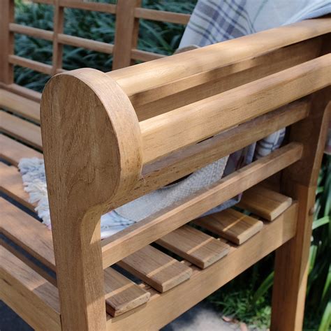 Lutyens Solid Teak Wood 5 Feet Outdoor Bench Cambridge Casual