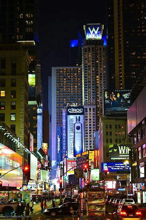 Broadway By Night Nyc City New York City