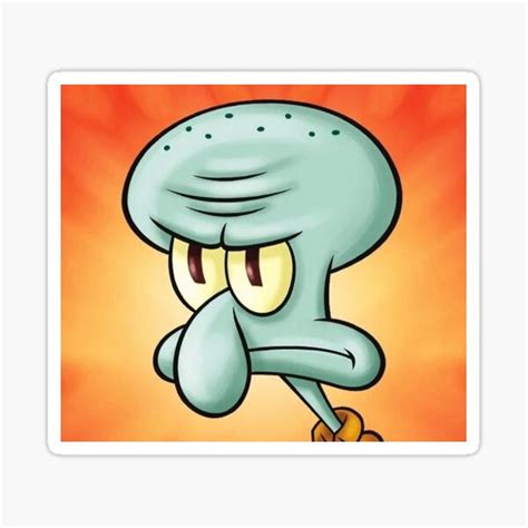 Angry Squidward Sticker For Sale By Catericco02 Redbubble