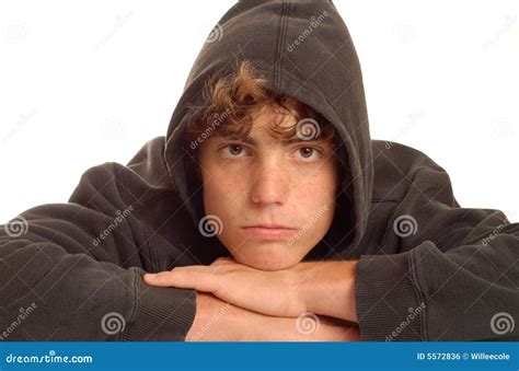 Bored Teenage Boy Stock Photo Image Of Teen Chin Hands 5572836