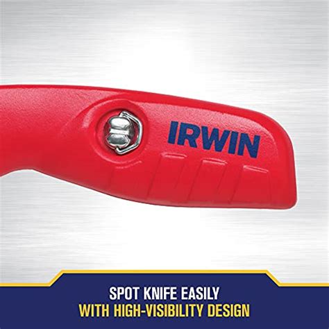 Irwin Utility Knife Self Retracting For Safety 2088600 Red