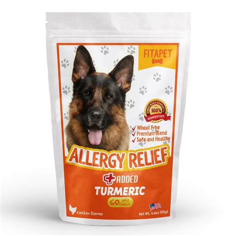 Fitapet Allergy Relief For Itchy Dogs With Turmeric Omega 3