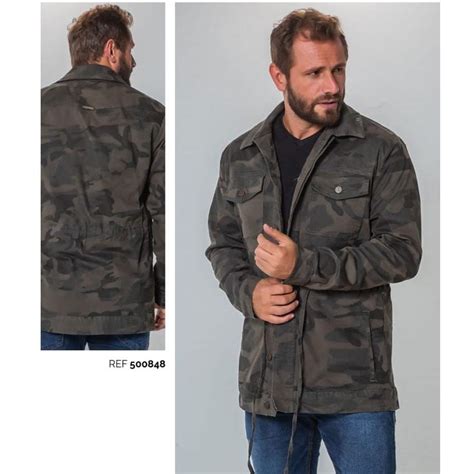 jaqueta comprida parka exército masculina casaco camuflado shopee brasil