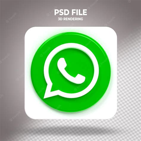 Premium Psd Whatsapp 3d Icon Style