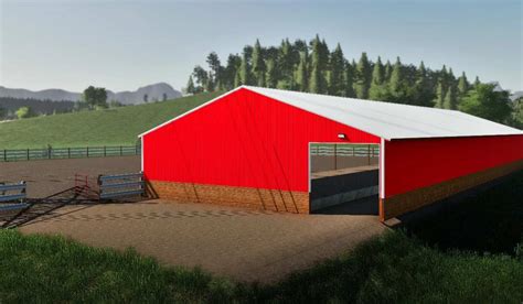 Fs19 American Barn With Paddock V1000 Farming Simulator 2022 Mod