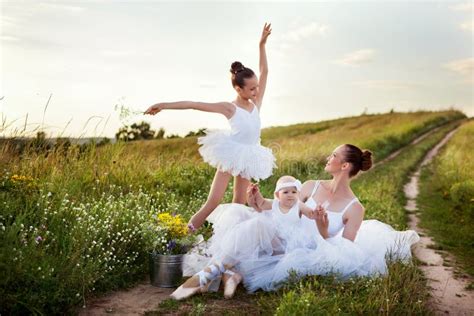 Ballerina Mother And Daughters Stock Photo Image Of Heat Laughing