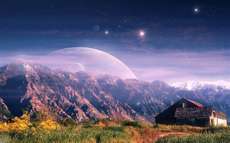 3840x2400 Mountain House Fantasy 4k Hd 4k Wallpapers Images