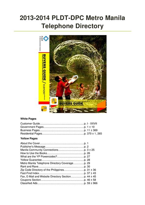(DOCX) 2013-2014 PLDT-DPC Metro Manila Telephone Directory - DOKUMEN.TIPS