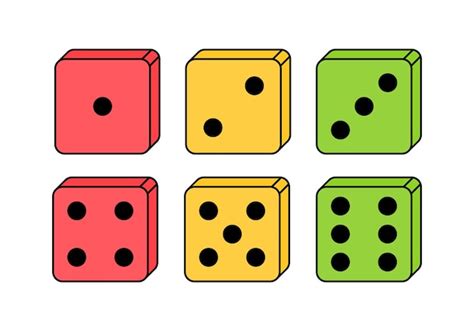 Dados punteados con números del uno al seis para juegos de mesa infantiles para apostar juego de