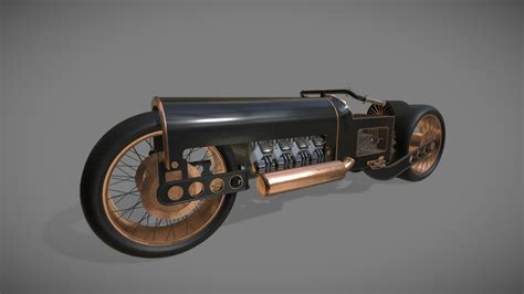 Steampunk Motorcycle Download Free 3d Model By Moonboy Alufuredo