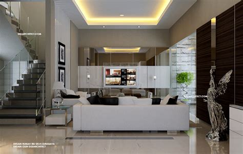 Jika anda merasa warna putih itu terlalu polos, tambahkan material. Gambar Desain Interior Rumah Minimalis Modern