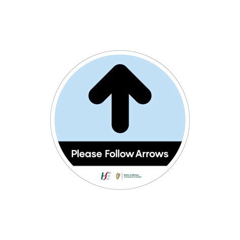 Follow Arrow Floor Sticker Arrow Blue Cp5 Carroll Signs