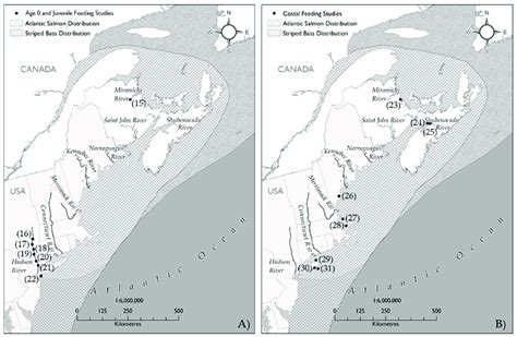 Figure A1 Map Depicting The Overlapping Range Of Atlantic Salmon