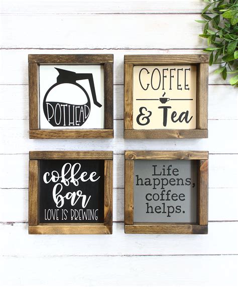 Rustic Coffee Bar Decor Signs Farmhouse Coffee Signs For Etsy In 2023