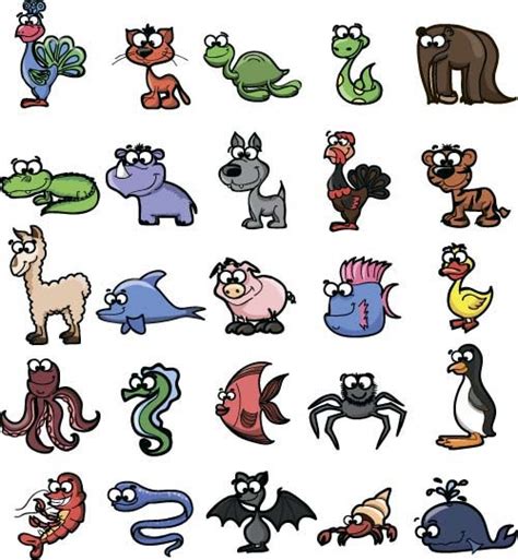 Cute Wild Animal Cartoon Style Vector Free Vector In Encapsulated