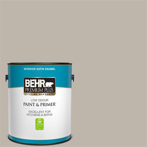Behr Interior Satin Enamel Paint And Primer In Grey Mist Hdc Ct 21 379l