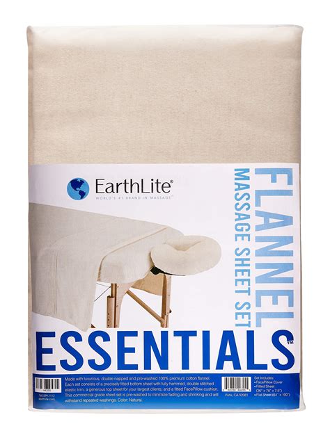 Buy Earthlite Flannel Massage Table Sheet Set Commercial Grade Soft Double Napped 3 Piece