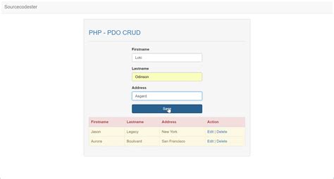 Simple Crud System In Php With Source Code Source Code And Projects