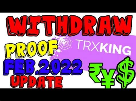 How To Earn Trx Trxking Xyz Withdrawal Proof Payment Youtube