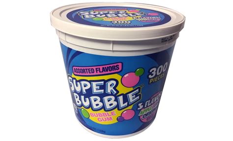 Super Bubble Grape And Apple Assorted Bubble Gum 54 Oz