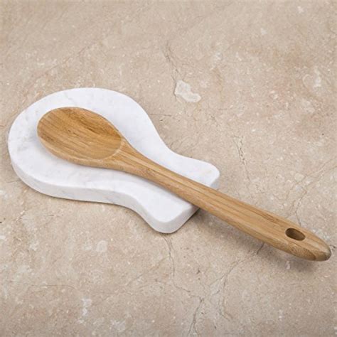 Creative Home Natural Marble Spoon Rest Ladle Utensil Holder 79 L X
