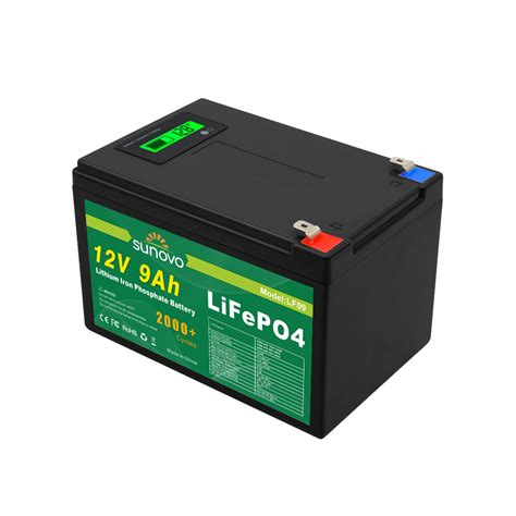 12v 9ah Deep Cycle Lifepo4 Lithium Battery Bms Rechargeable Lcd Display