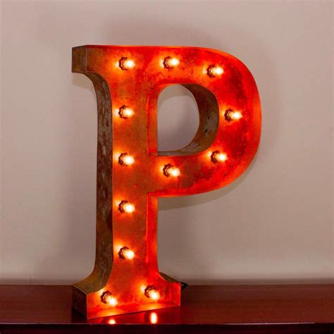 Vintage Marquee Light 24 Inch Letter P Free Shipping Vintage