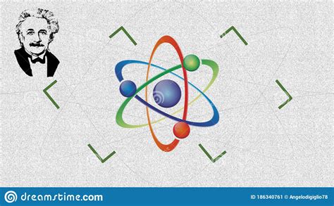 Atom With Einstein Images Picture Stock Vector Illustration Of