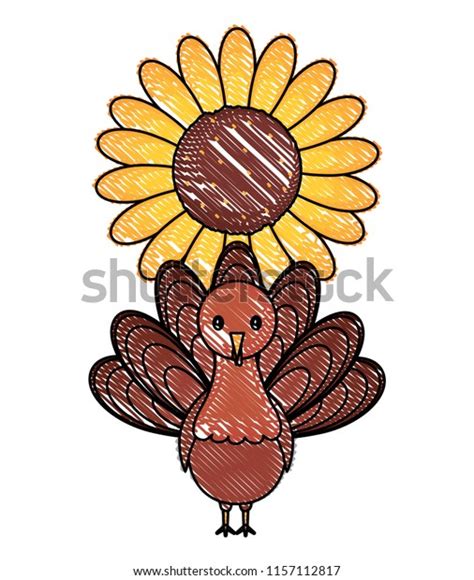 Turkey Sunflower Design Stock Vector Royalty Free