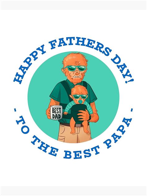 Best Papa Happy Fathers Day 2021 Poster By Raulv Redbubble