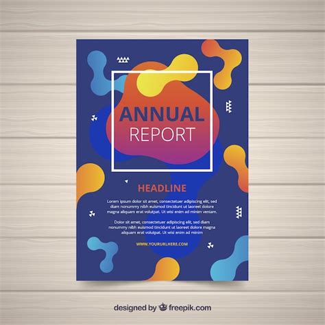 Free Vector Creative Annual Report Cover Template