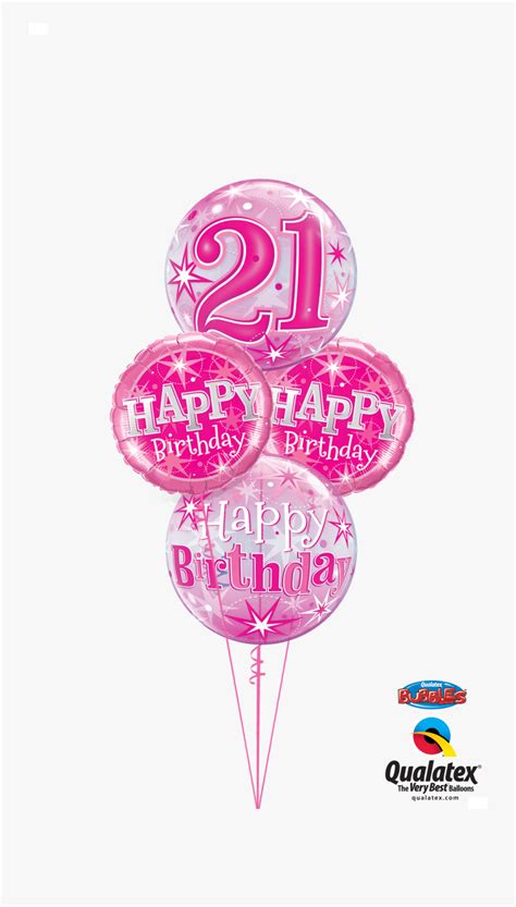 Pink Happy 21st Birthday Free Transparent Clipart Clipartkey