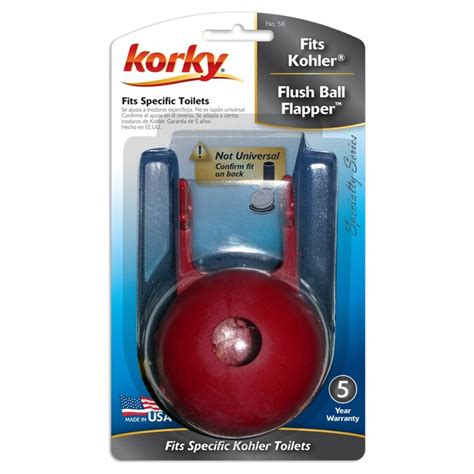 Korky Fits Kohler Flush Ball 2 In Rubber Toilet Flapper In The Toilet