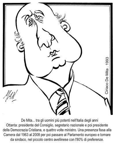 Ciriaco De Mita By Enzo Maneglia Man Politics Cartoon Toonpool