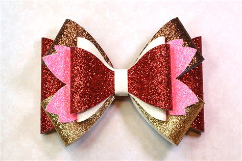 Faux Leather Hair Bow Template