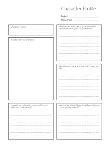 Free 50 Character Profile Samples In Pdf