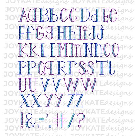 The Sketch Fill Benjamin Bean Stitch Embroidery Font Joy Kate Designs