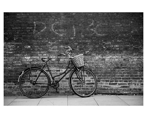 Black And White Bicycle Photograph Bike Print Cambridge Photograph