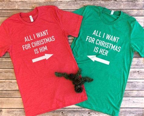 All I Want For Christmas Couples Holiday Shirt Matching Etsy