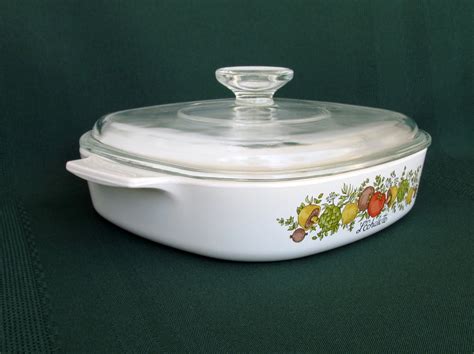 Vintage Corning Ware Spice Of Life Casserole Dish With Pyrex Etsy