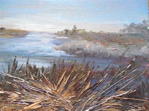 Carol Schiff Daily Painting Studio Outer Banks Marsh Painting Small