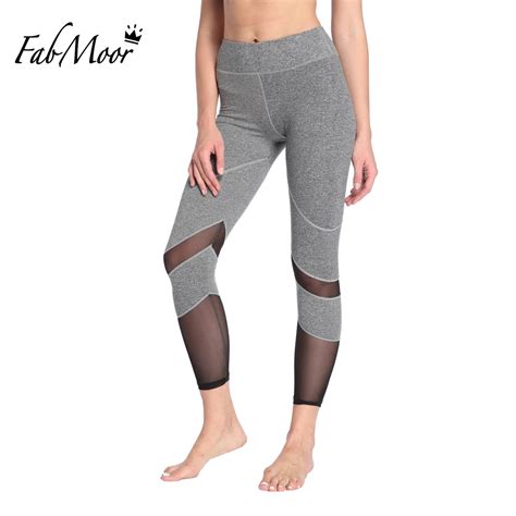 womens mesh panel yoga pants inner pocket power workout leggings active mesh gym tights 7 8