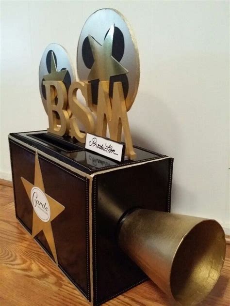Movie camera card box. I designed for a graduation party ...