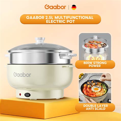 Gaabor Mini Rice Cooker 1 8L 2 5L Multi Function Cooker Non Stick