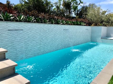 Los Angeles Contemporary Black And White Rectangular Pool And Spa