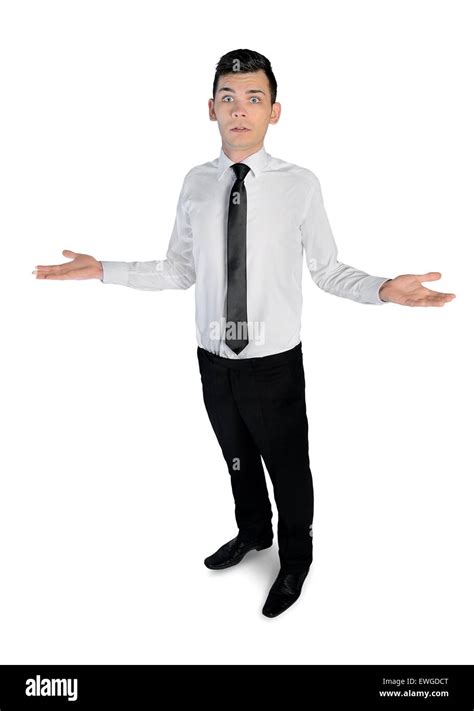 Isolated Business Man Looking Confused Stock Photo Alamy