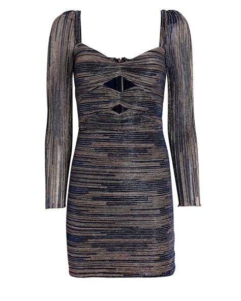 Saylor Alia Cut Out Lurex Mini Dress Lyst